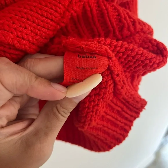 Babaa no22 cardigan in Summer Flame Red - Picture 8 of 9